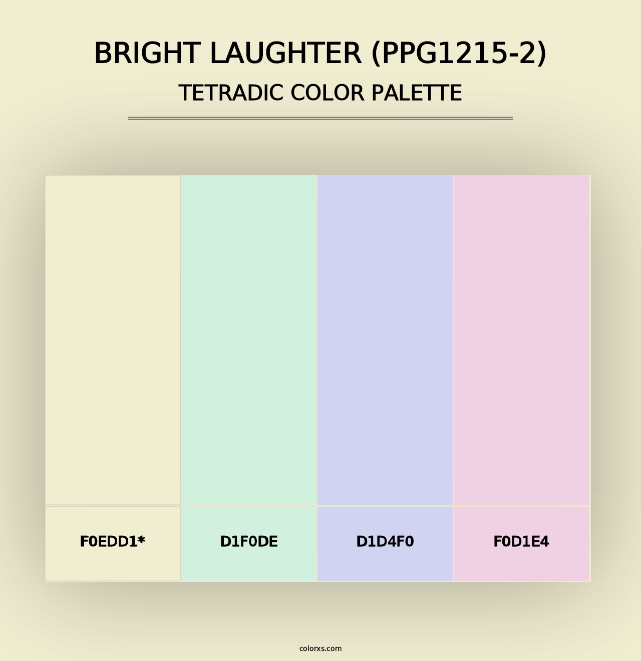 Bright Laughter (PPG1215-2) - Tetradic Color Palette