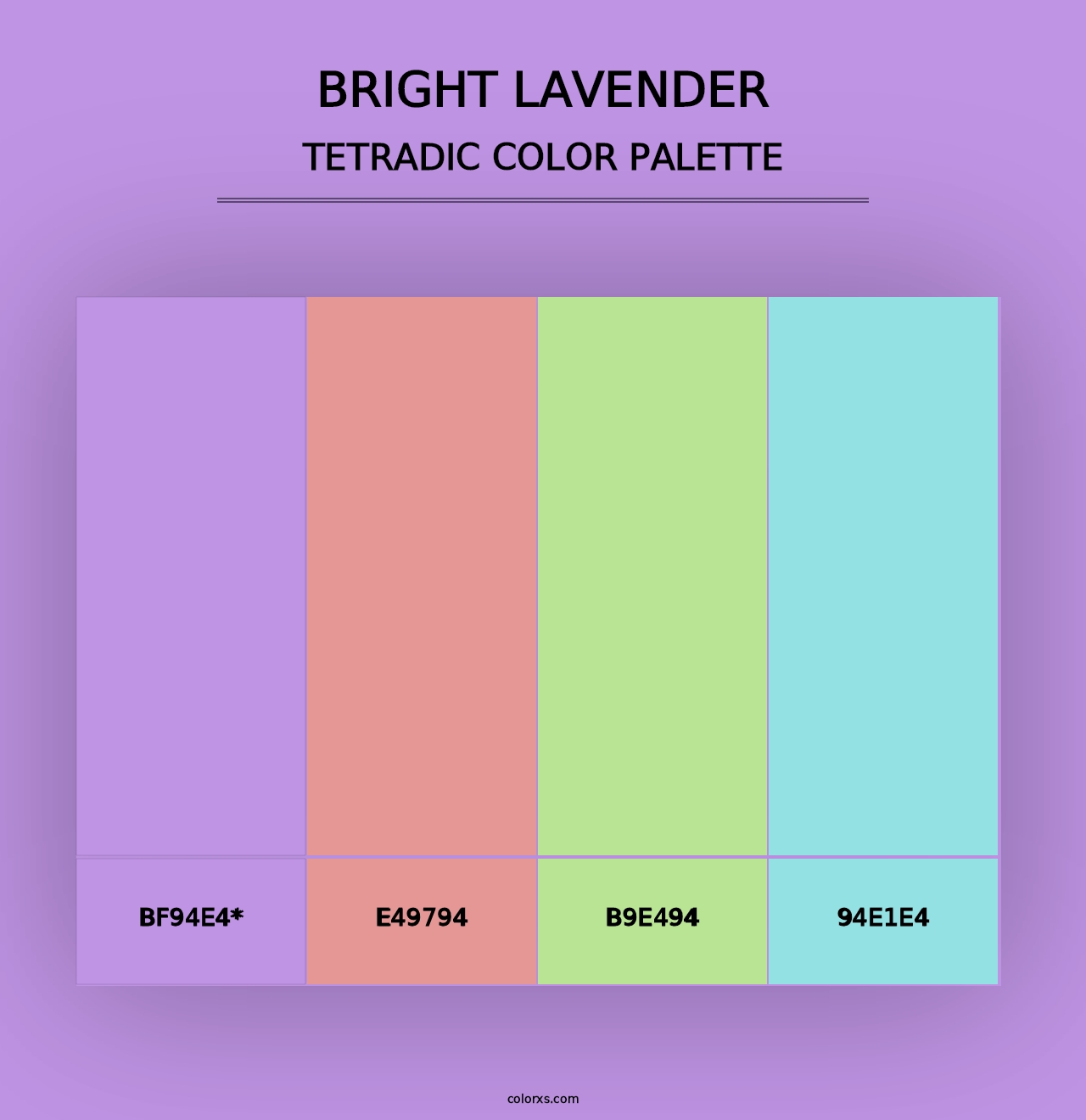 Bright Lavender - Tetradic Color Palette