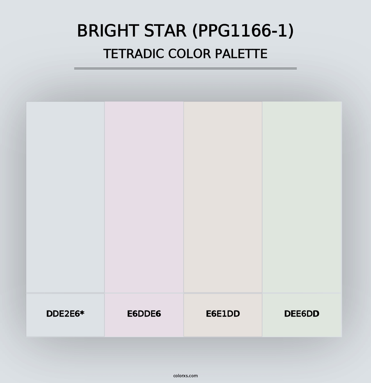 Bright Star (PPG1166-1) - Tetradic Color Palette