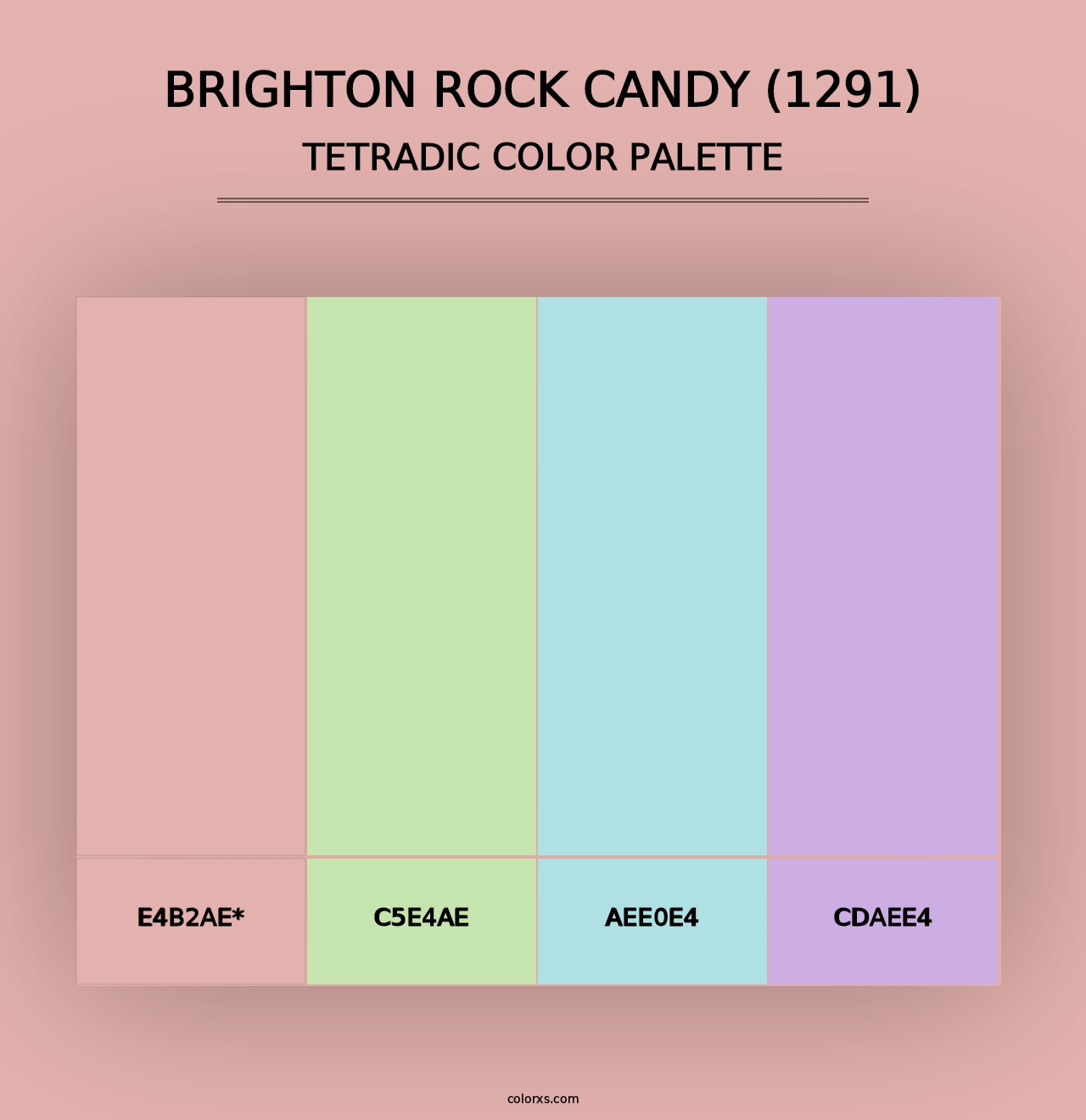 Brighton Rock Candy (1291) - Tetradic Color Palette