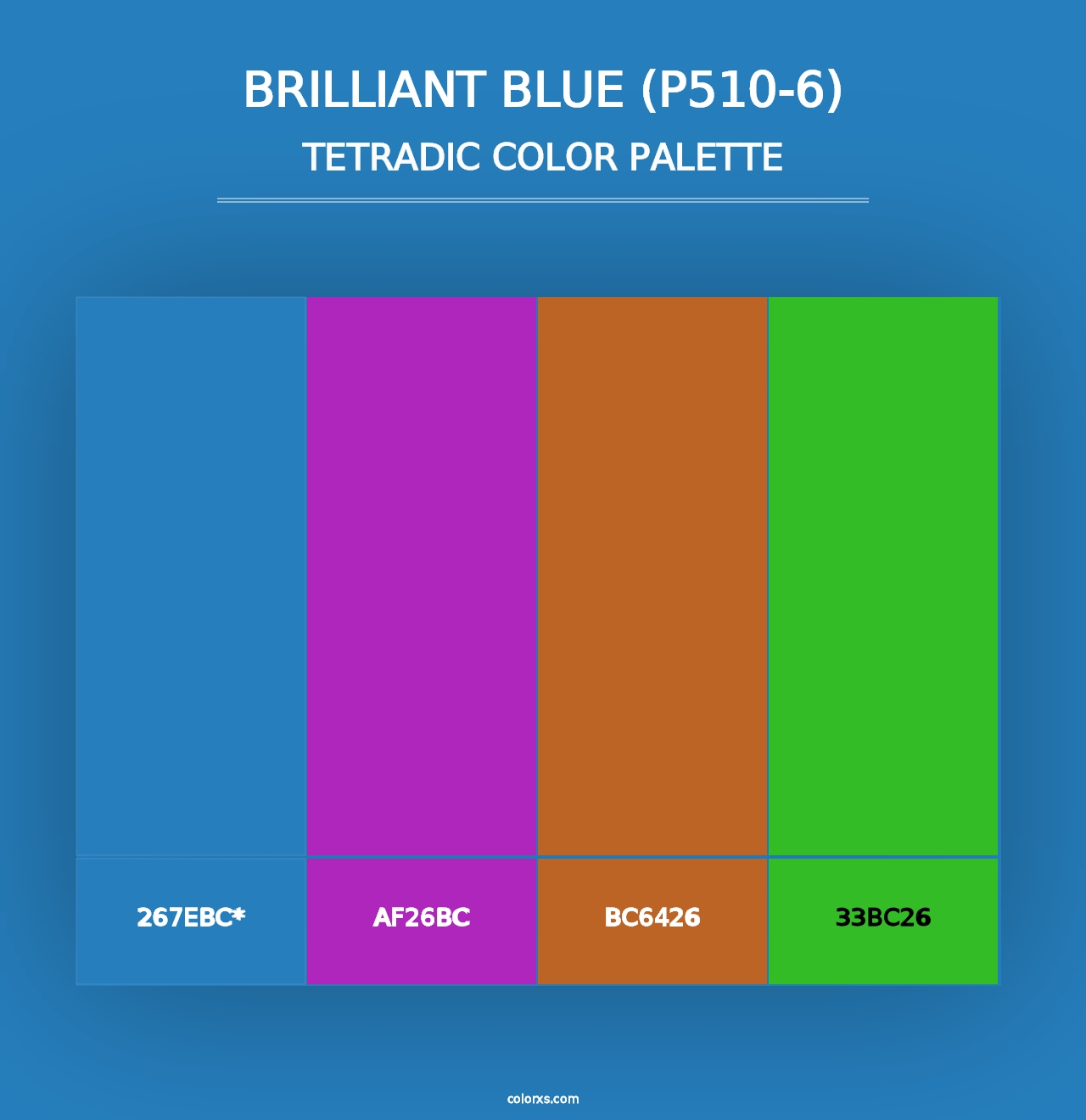 Brilliant Blue (P510-6) - Tetradic Color Palette