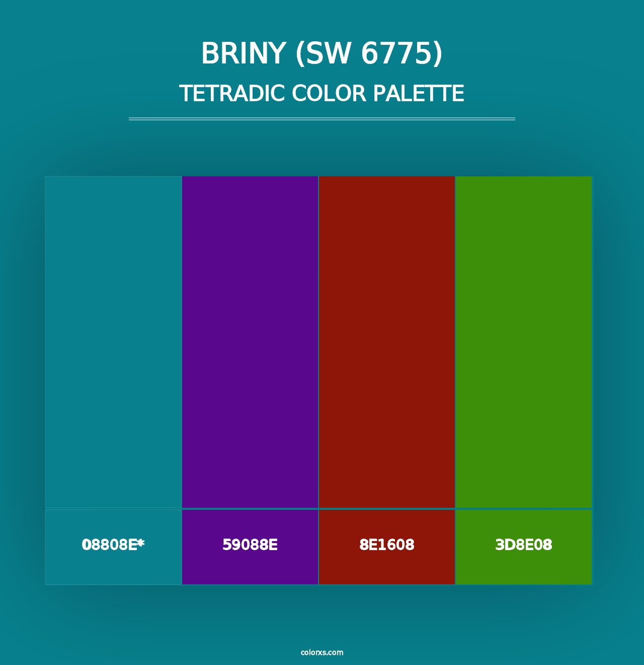 Briny (SW 6775) - Tetradic Color Palette