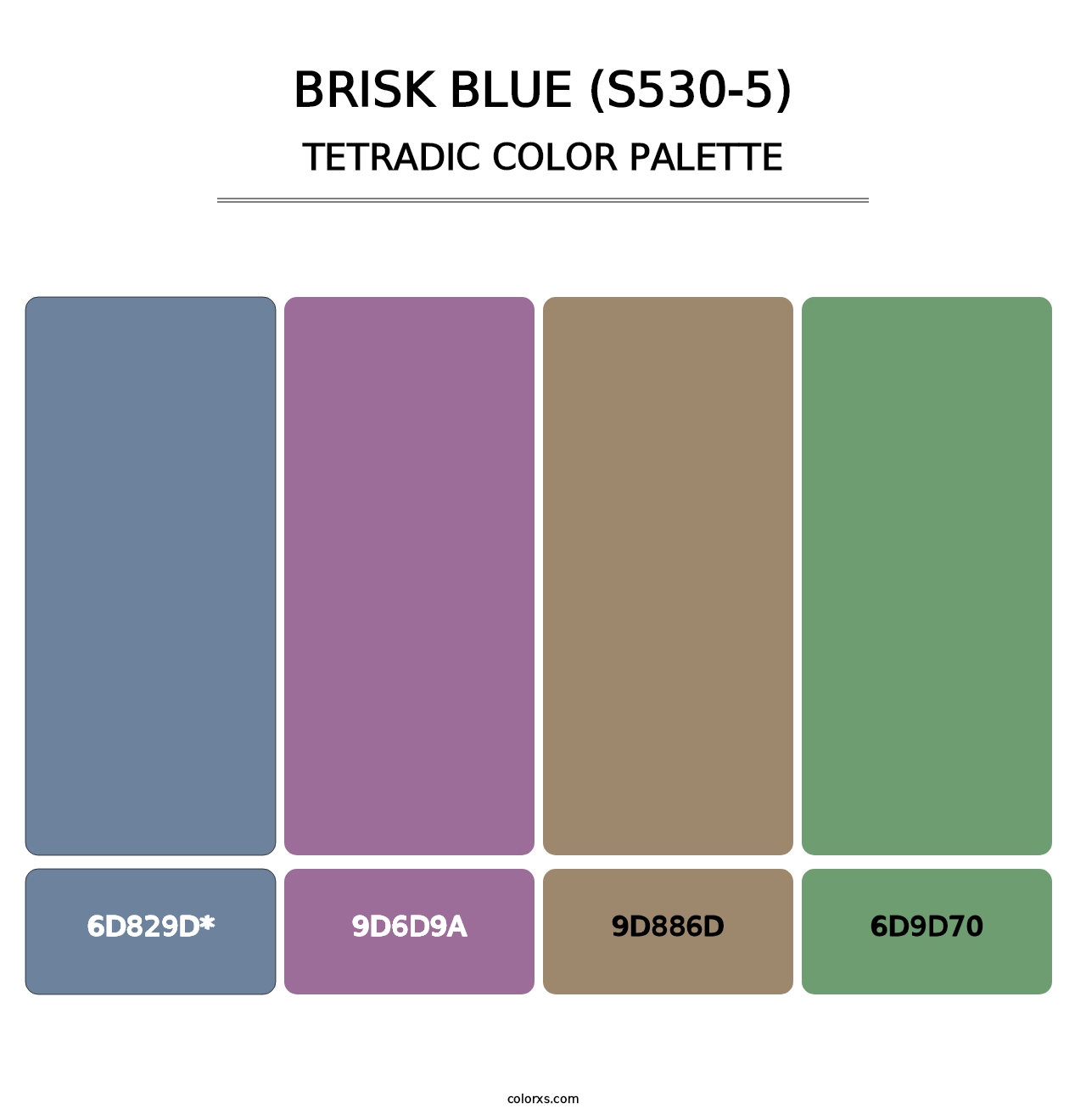 Brisk Blue (S530-5) - Tetradic Color Palette