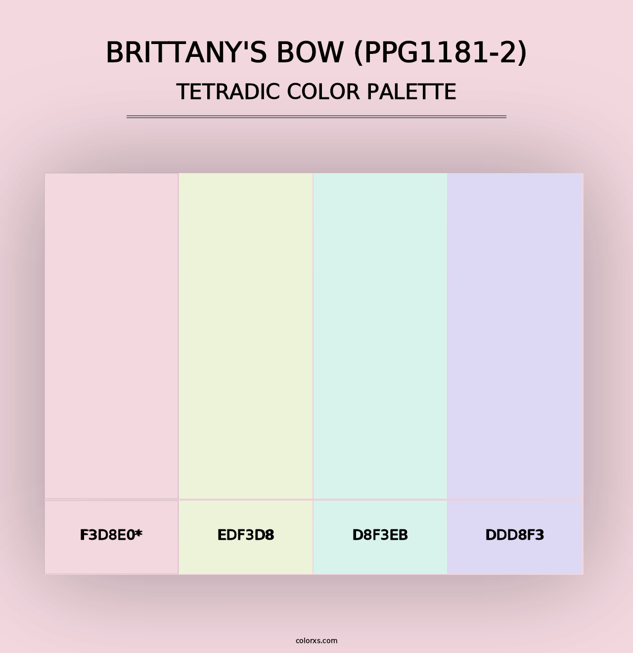 Brittany's Bow (PPG1181-2) - Tetradic Color Palette