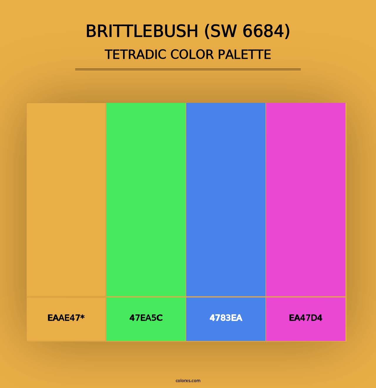 Brittlebush (SW 6684) - Tetradic Color Palette