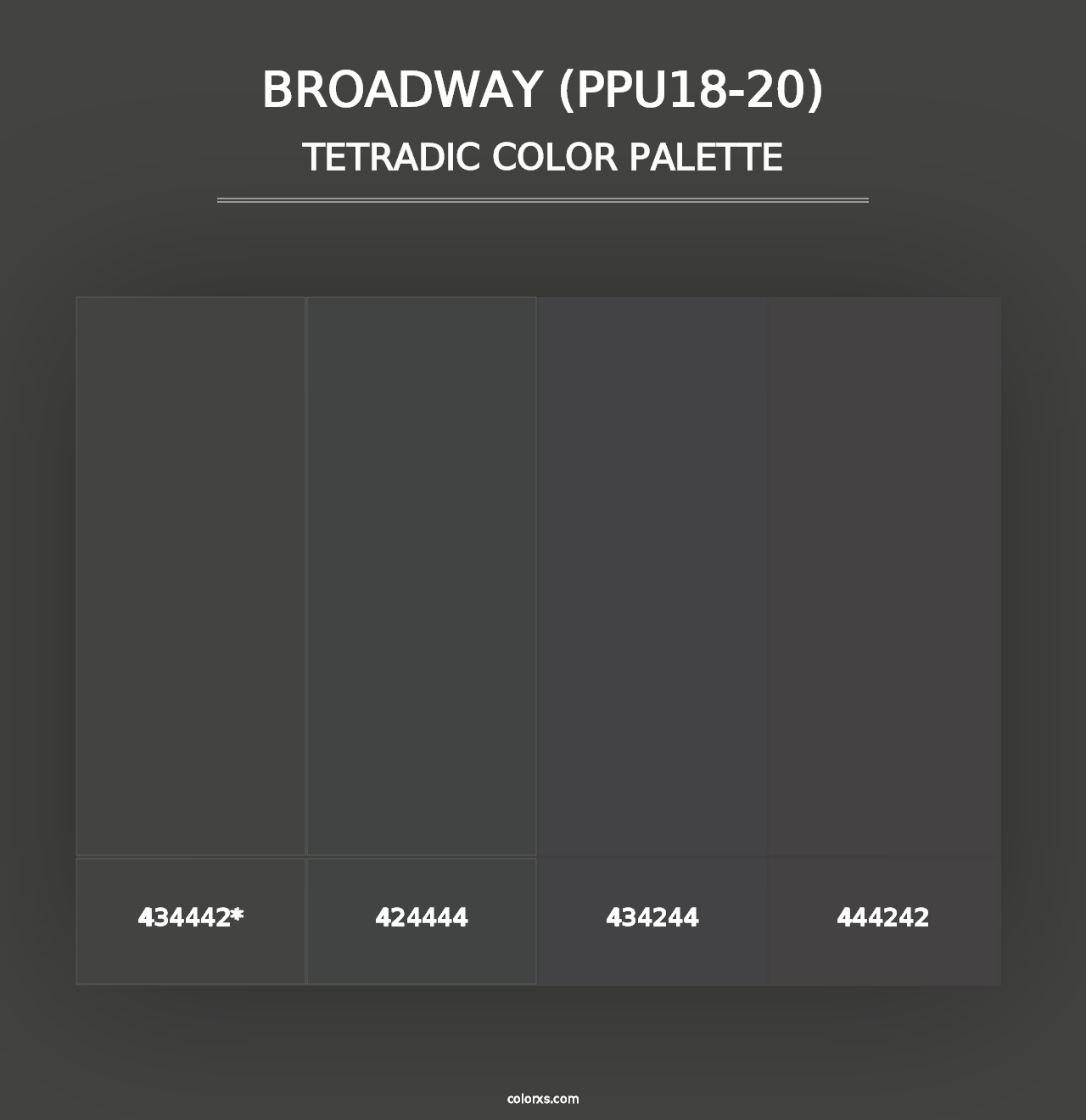 Broadway (PPU18-20) - Tetradic Color Palette