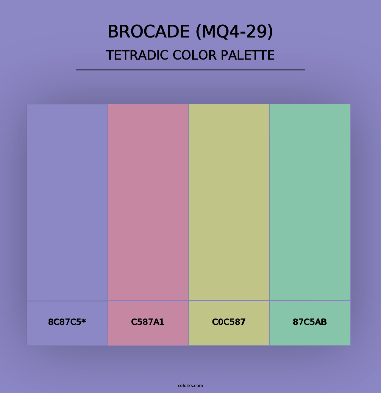 Brocade (MQ4-29) - Tetradic Color Palette