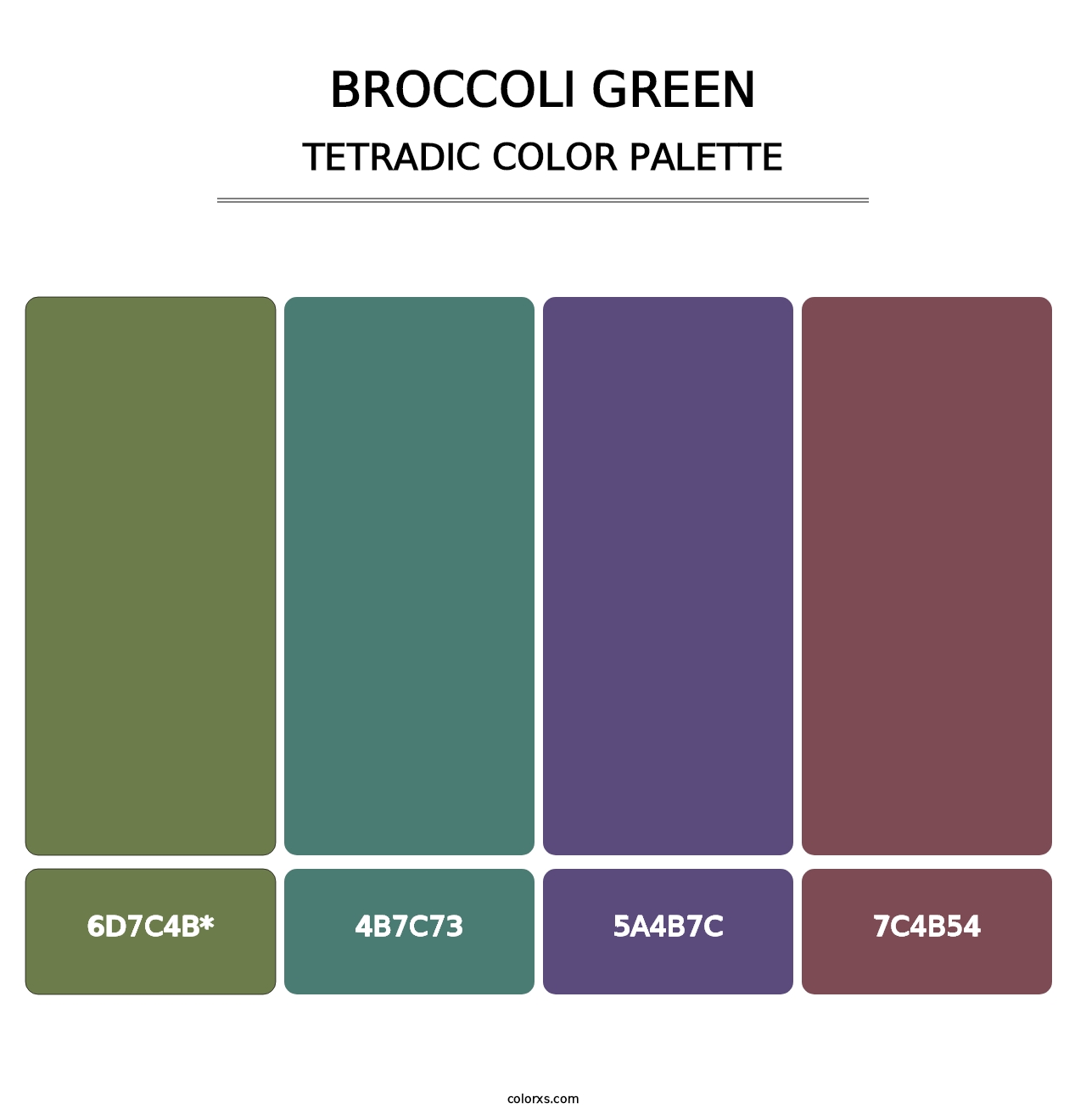 Broccoli Green - Tetradic Color Palette