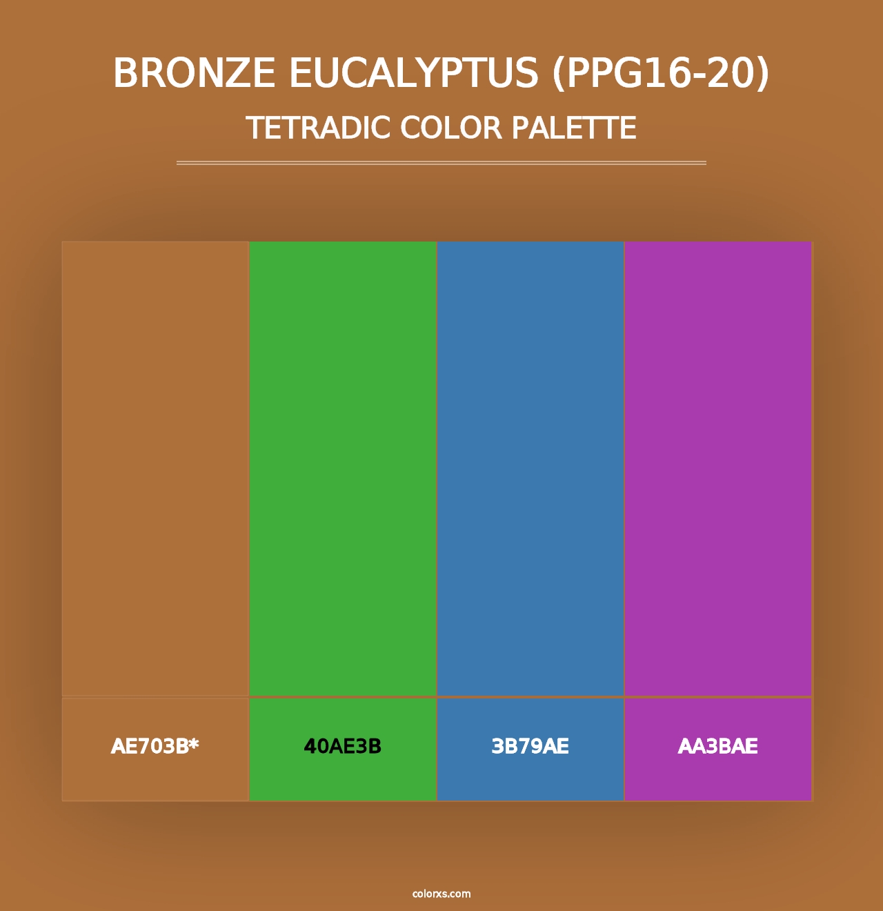 Bronze Eucalyptus (PPG16-20) - Tetradic Color Palette