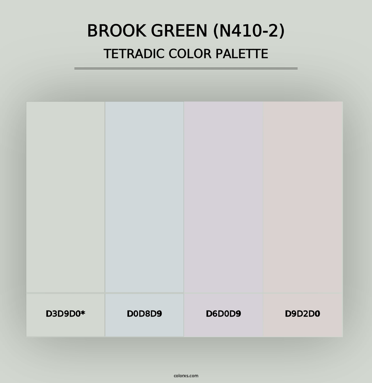 Brook Green (N410-2) - Tetradic Color Palette