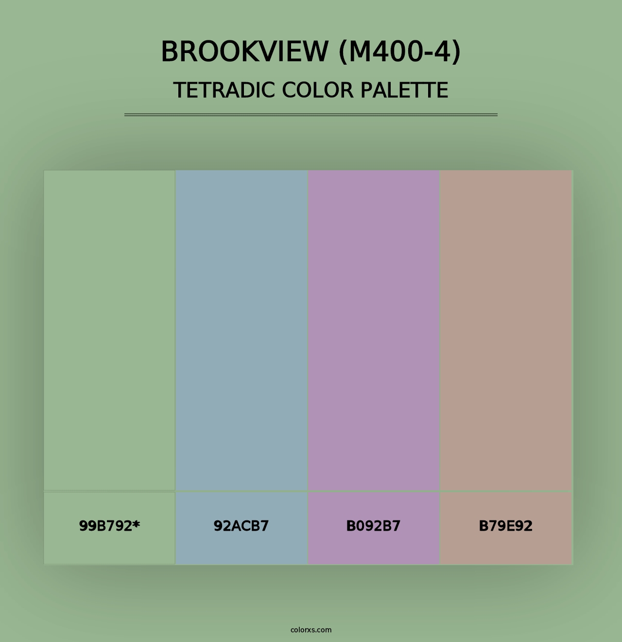 Brookview (M400-4) - Tetradic Color Palette