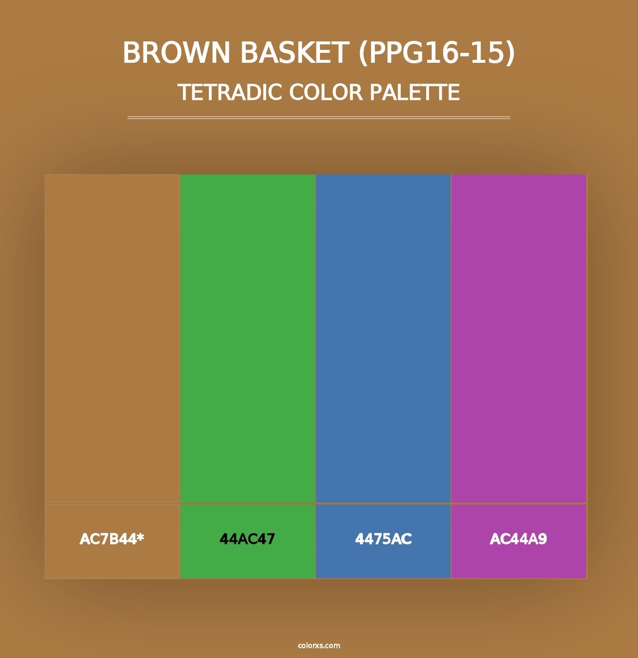 Brown Basket (PPG16-15) - Tetradic Color Palette