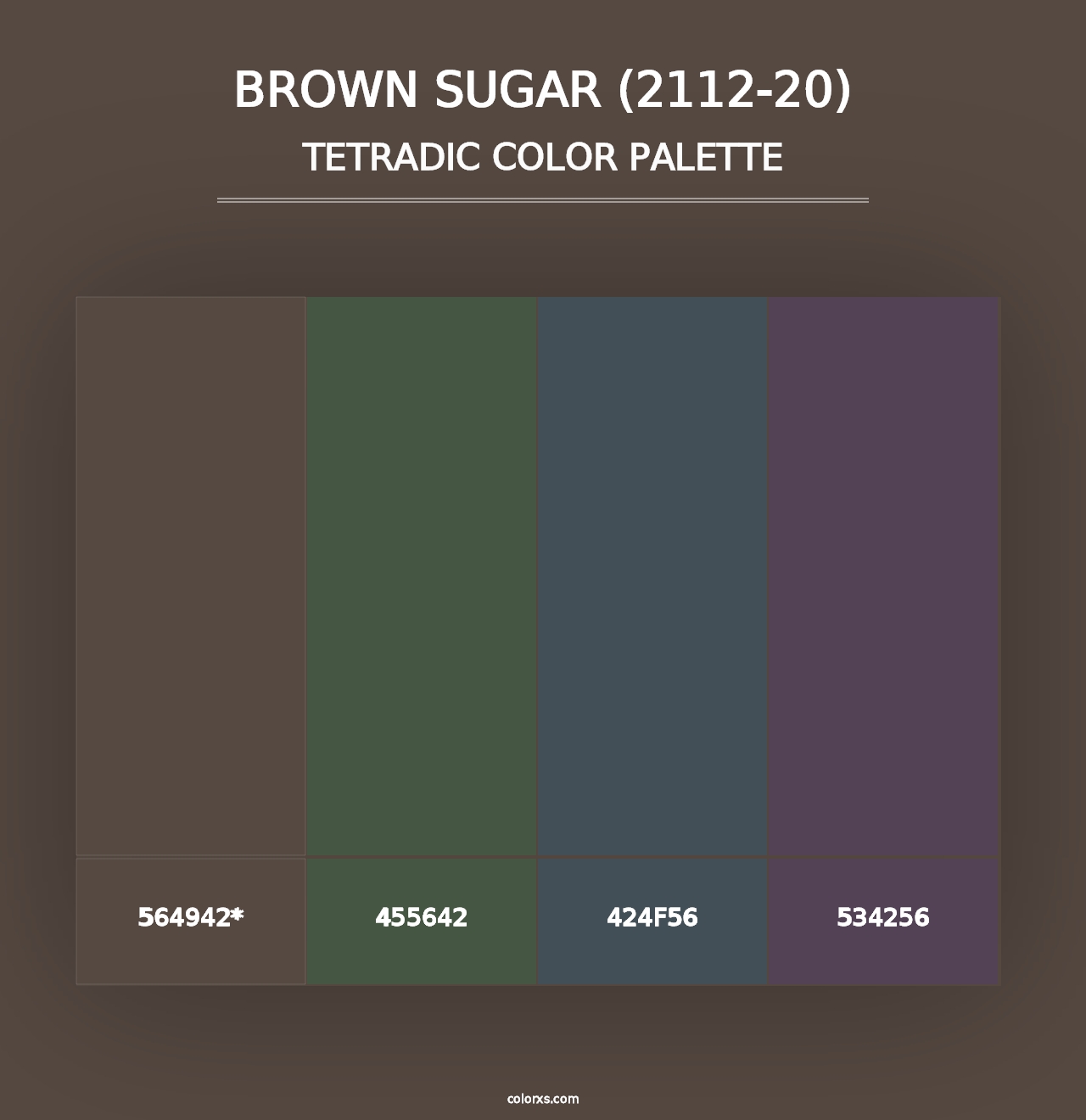 Brown Sugar (2112-20) - Tetradic Color Palette