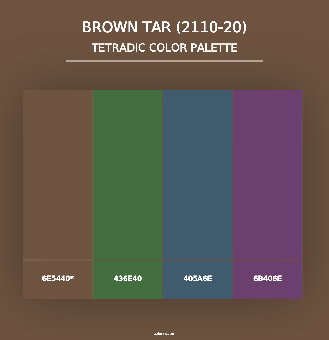 Brown Tar (2110-20) - Tetradic Color Palette