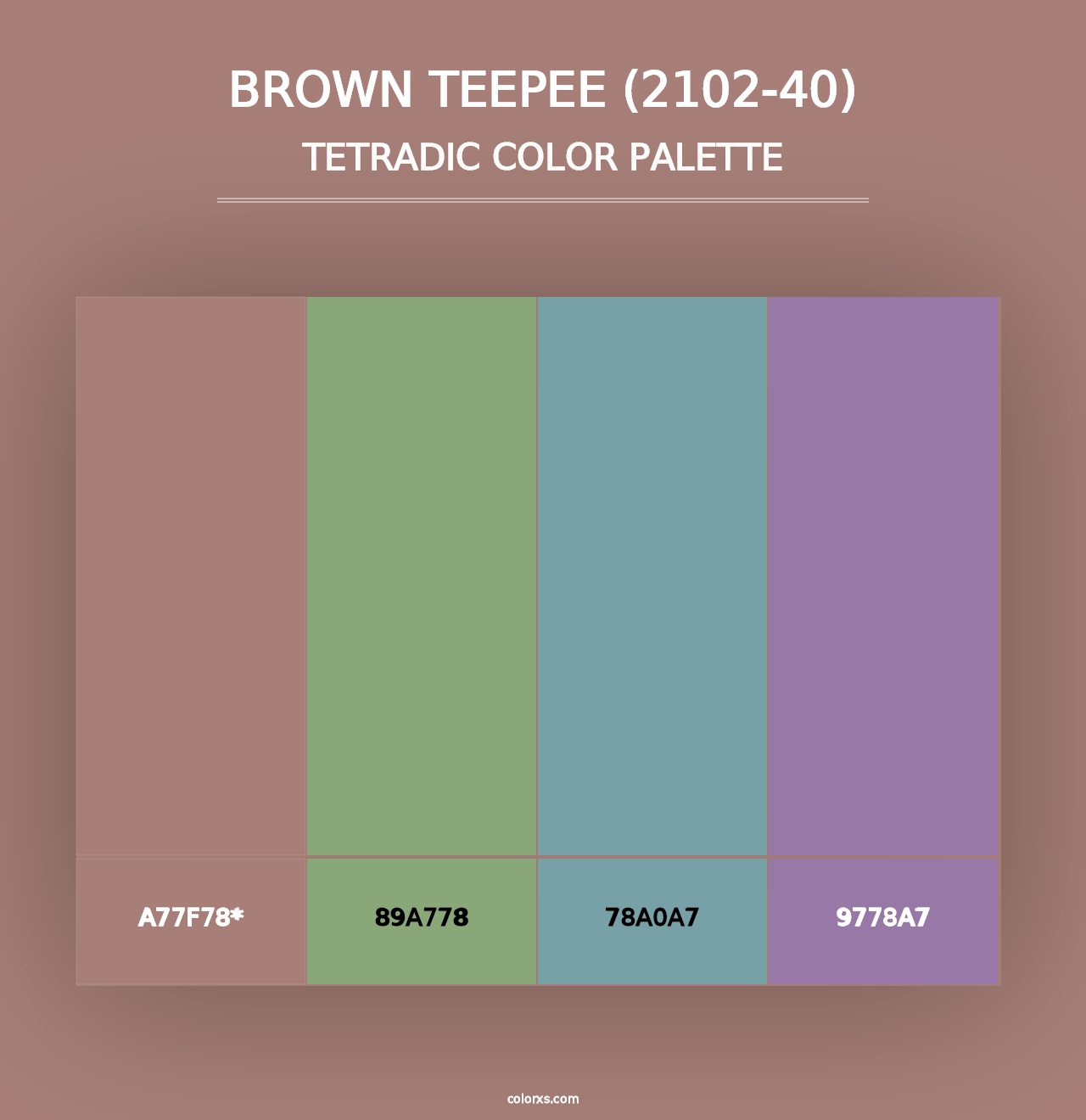 Brown Teepee (2102-40) - Tetradic Color Palette