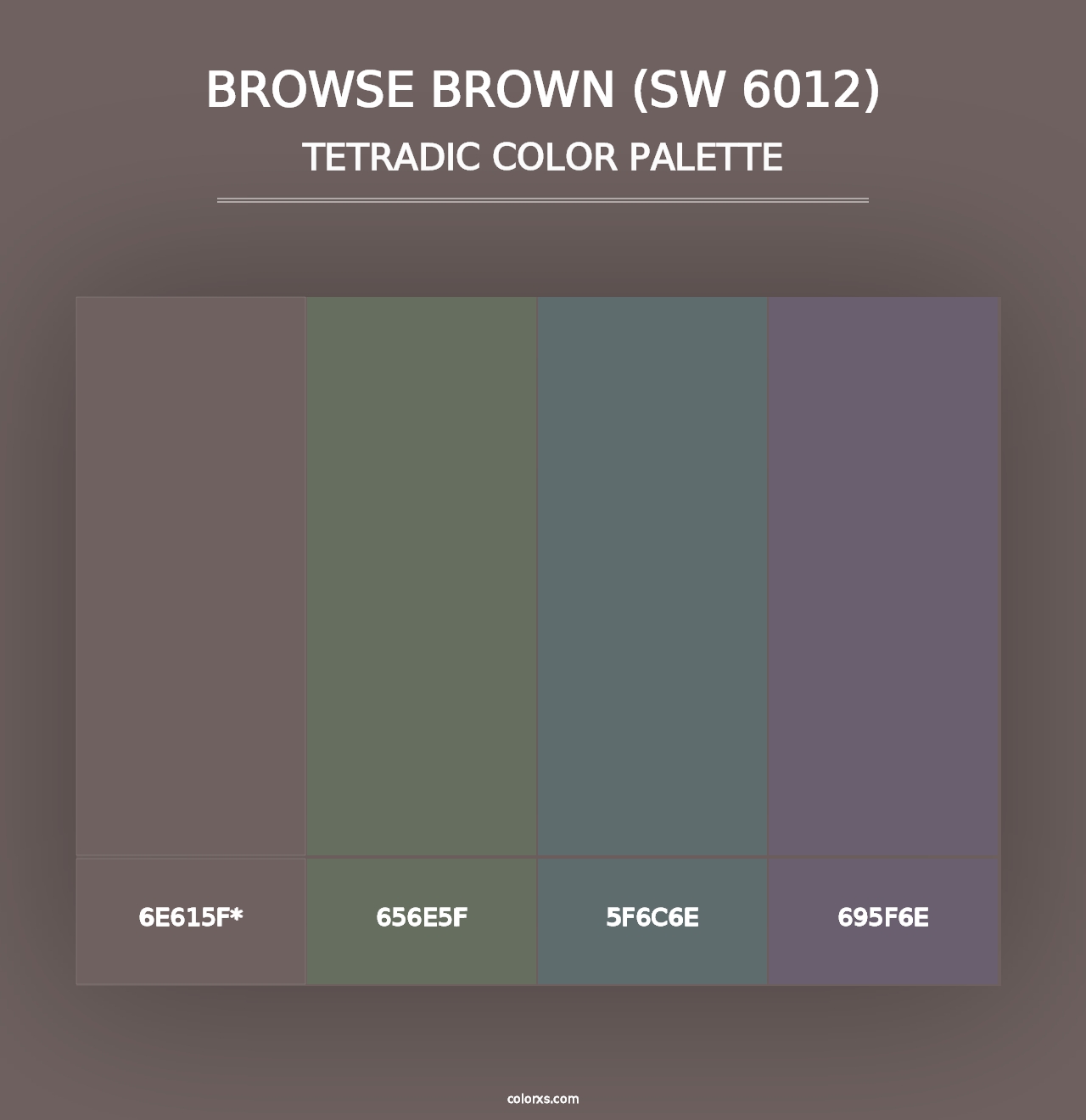 Browse Brown (SW 6012) - Tetradic Color Palette