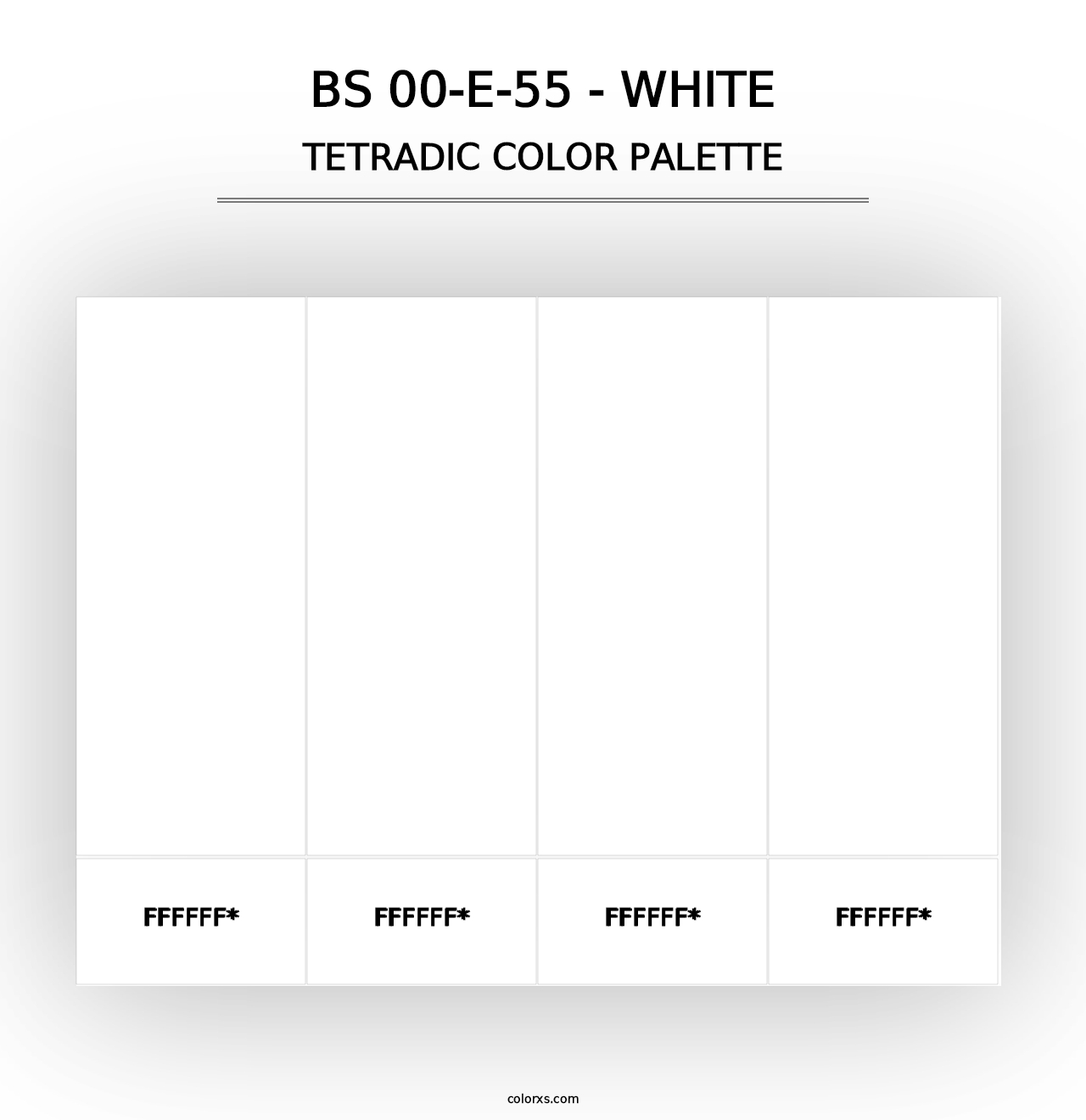 BS 00-E-55 - White - Tetradic Color Palette