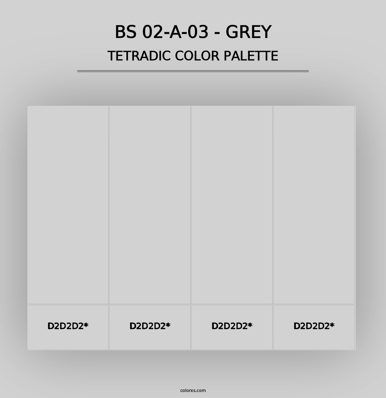 BS 02-A-03 - Grey - Tetradic Color Palette