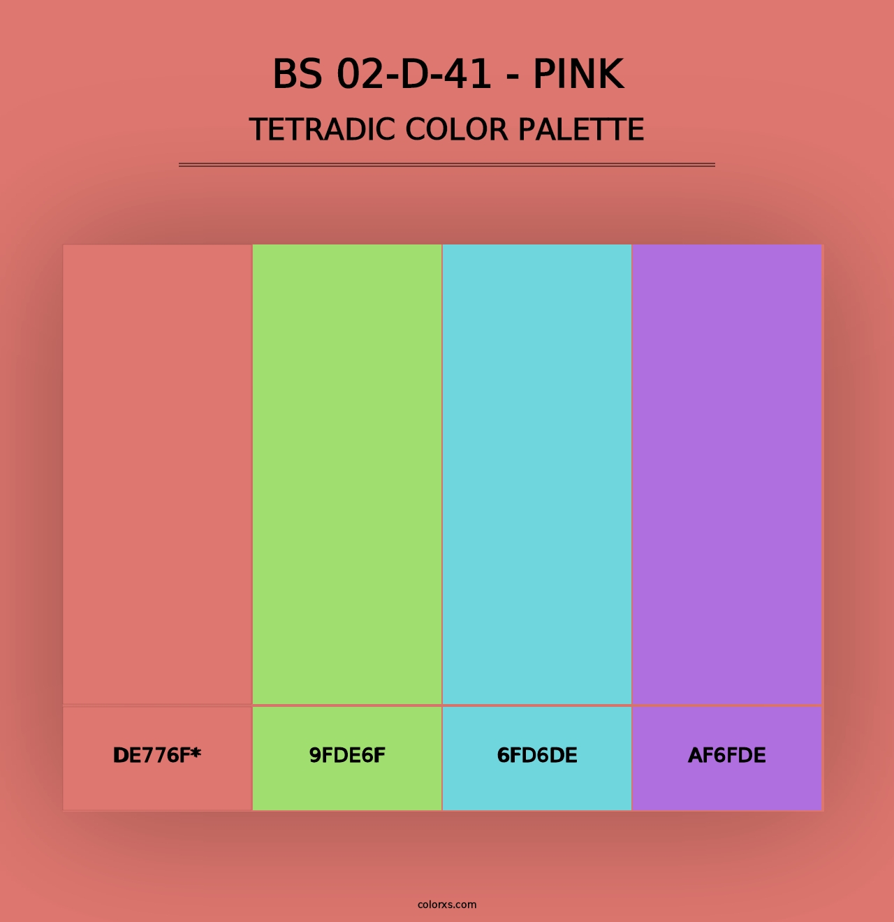 BS 02-D-41 - Pink - Tetradic Color Palette