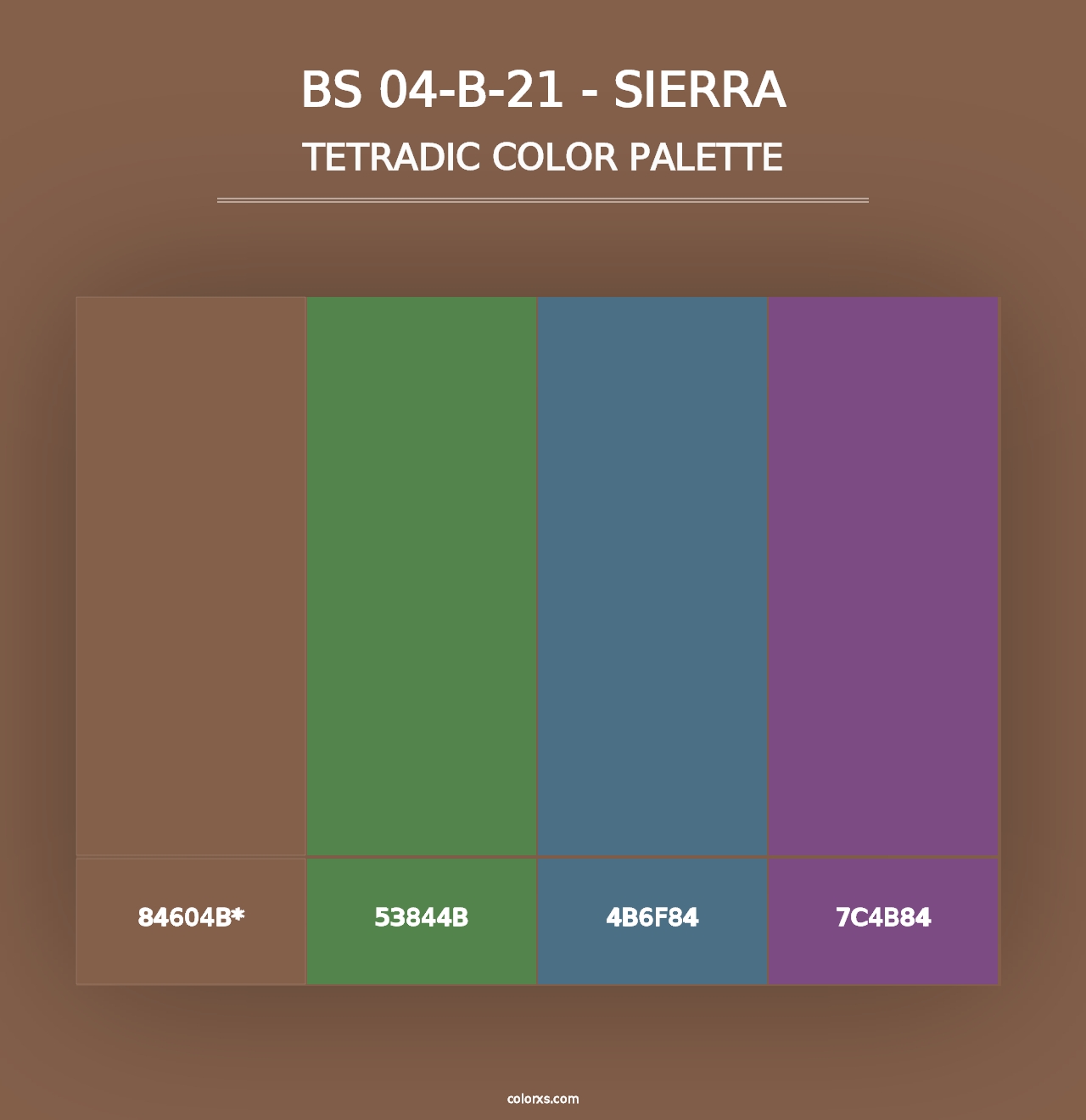 BS 04-B-21 - Sierra - Tetradic Color Palette