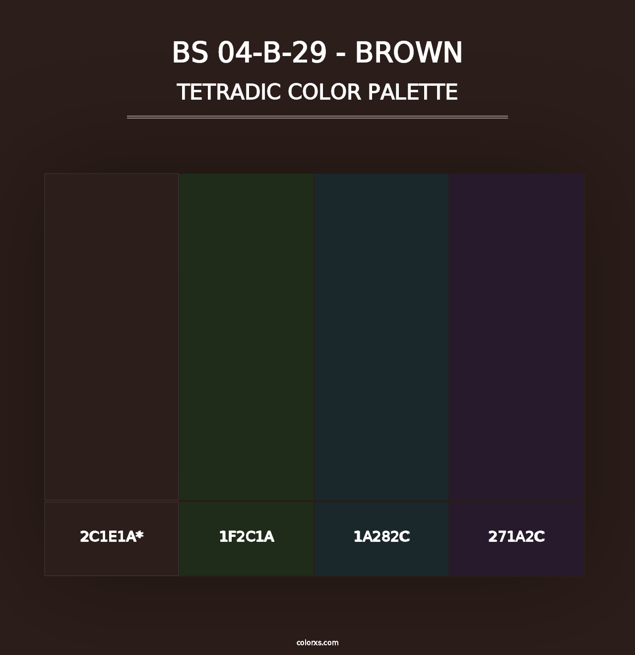 BS 04-B-29 - Brown - Tetradic Color Palette