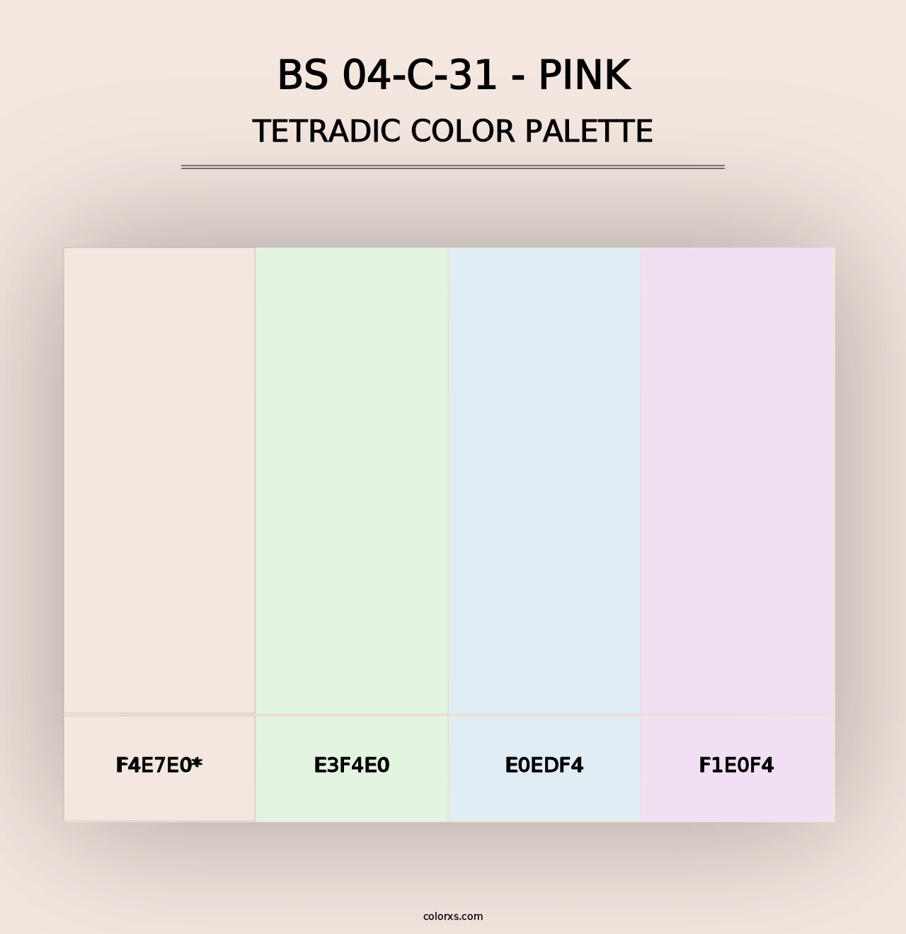 BS 04-C-31 - Pink - Tetradic Color Palette