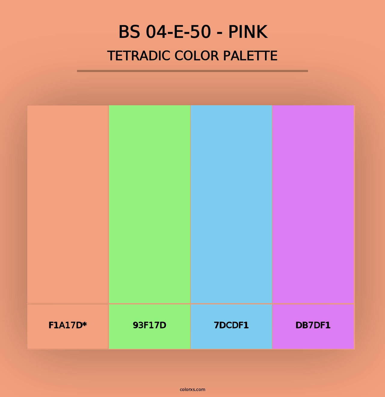 BS 04-E-50 - Pink - Tetradic Color Palette