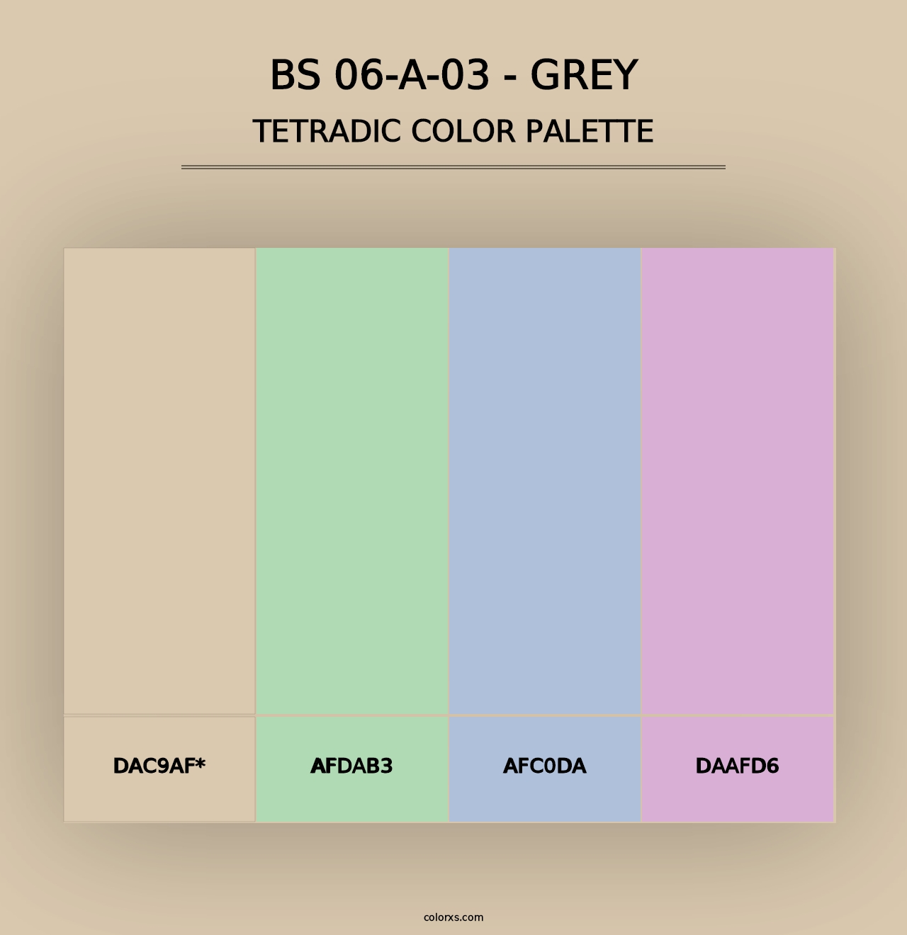 BS 06-A-03 - Grey - Tetradic Color Palette