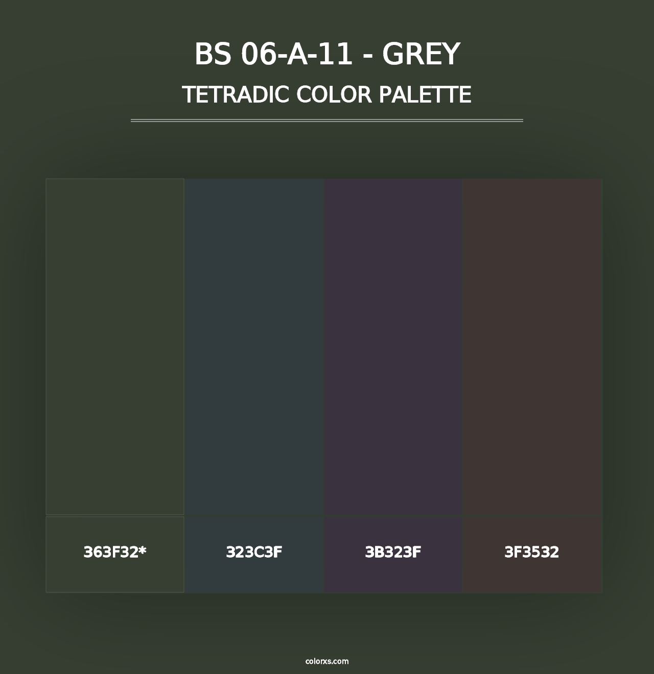 BS 06-A-11 - Grey - Tetradic Color Palette