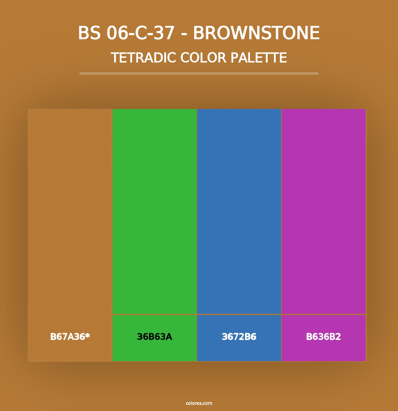 BS 06-C-37 - Brownstone - Tetradic Color Palette