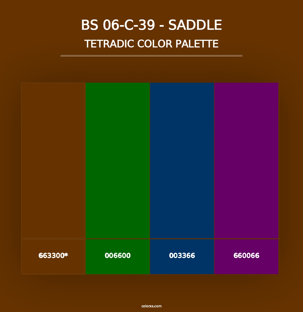 BS 06-C-39 - Saddle - Tetradic Color Palette