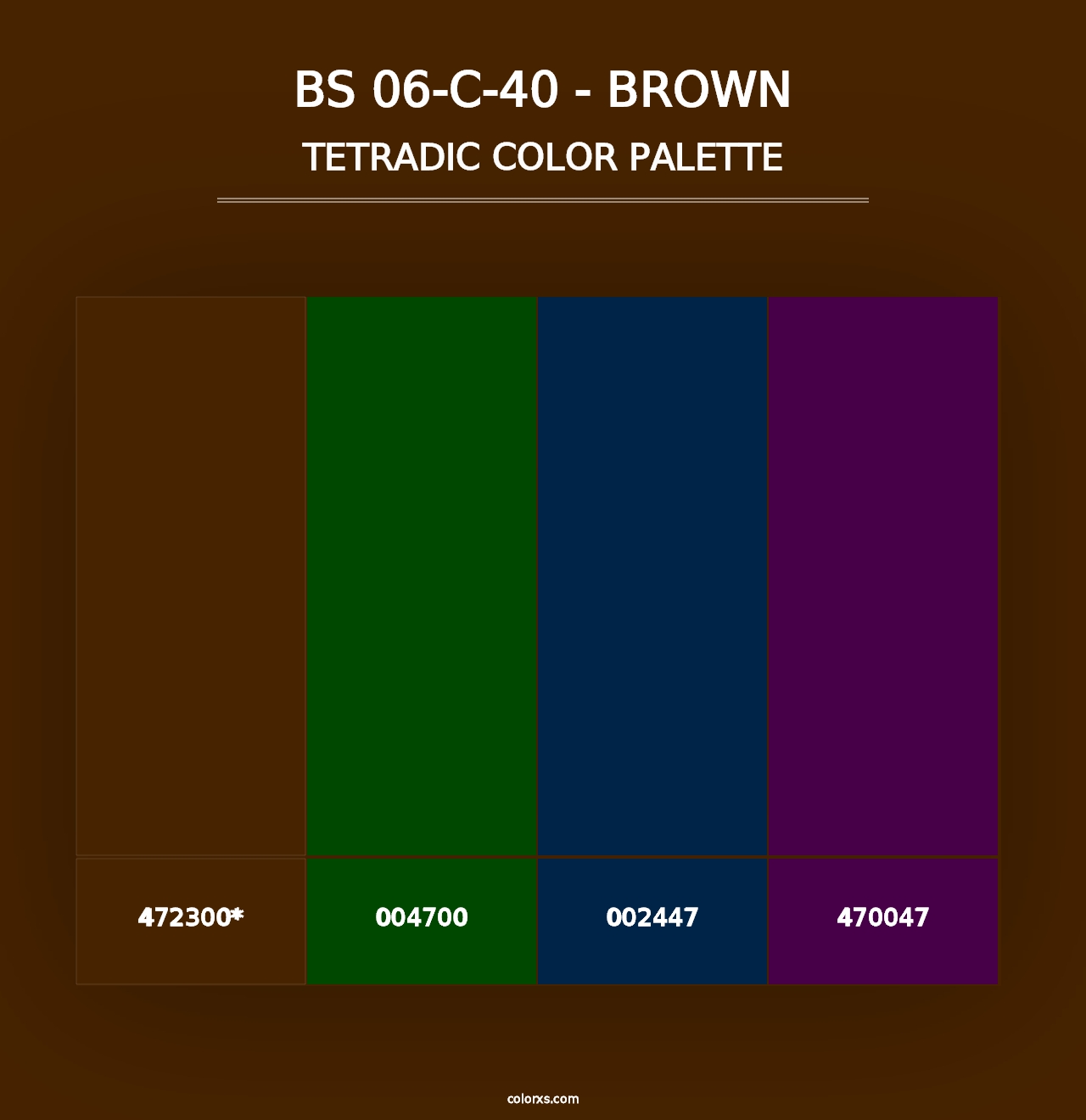 BS 06-C-40 - Brown - Tetradic Color Palette