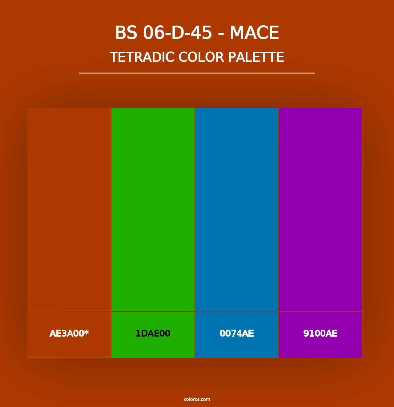 BS 06-D-45 - Mace - Tetradic Color Palette