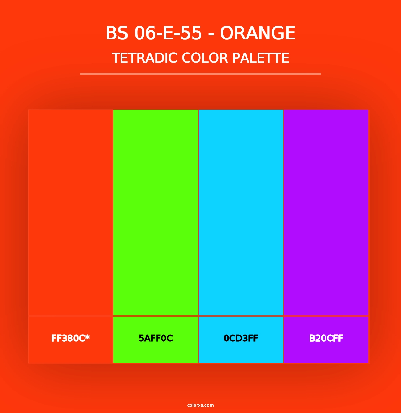 BS 06-E-55 - Orange - Tetradic Color Palette