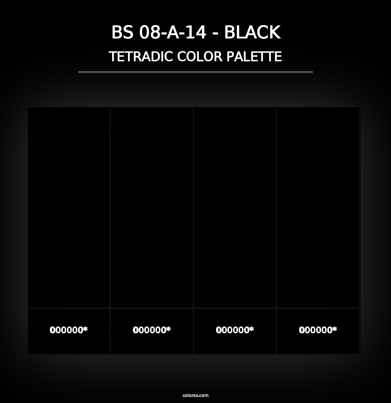 BS 08-A-14 - Black - Tetradic Color Palette