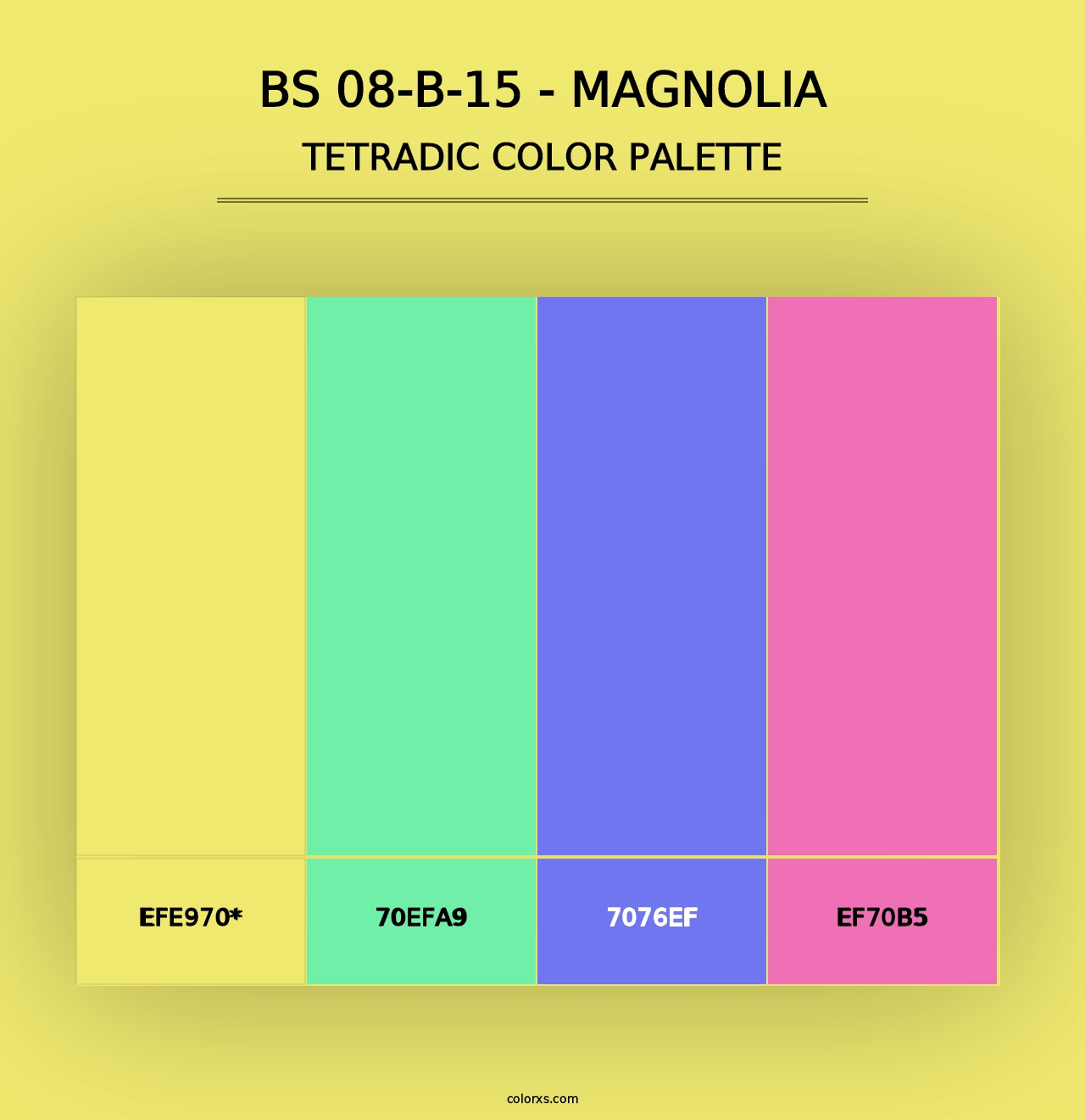 BS 08-B-15 - Magnolia - Tetradic Color Palette