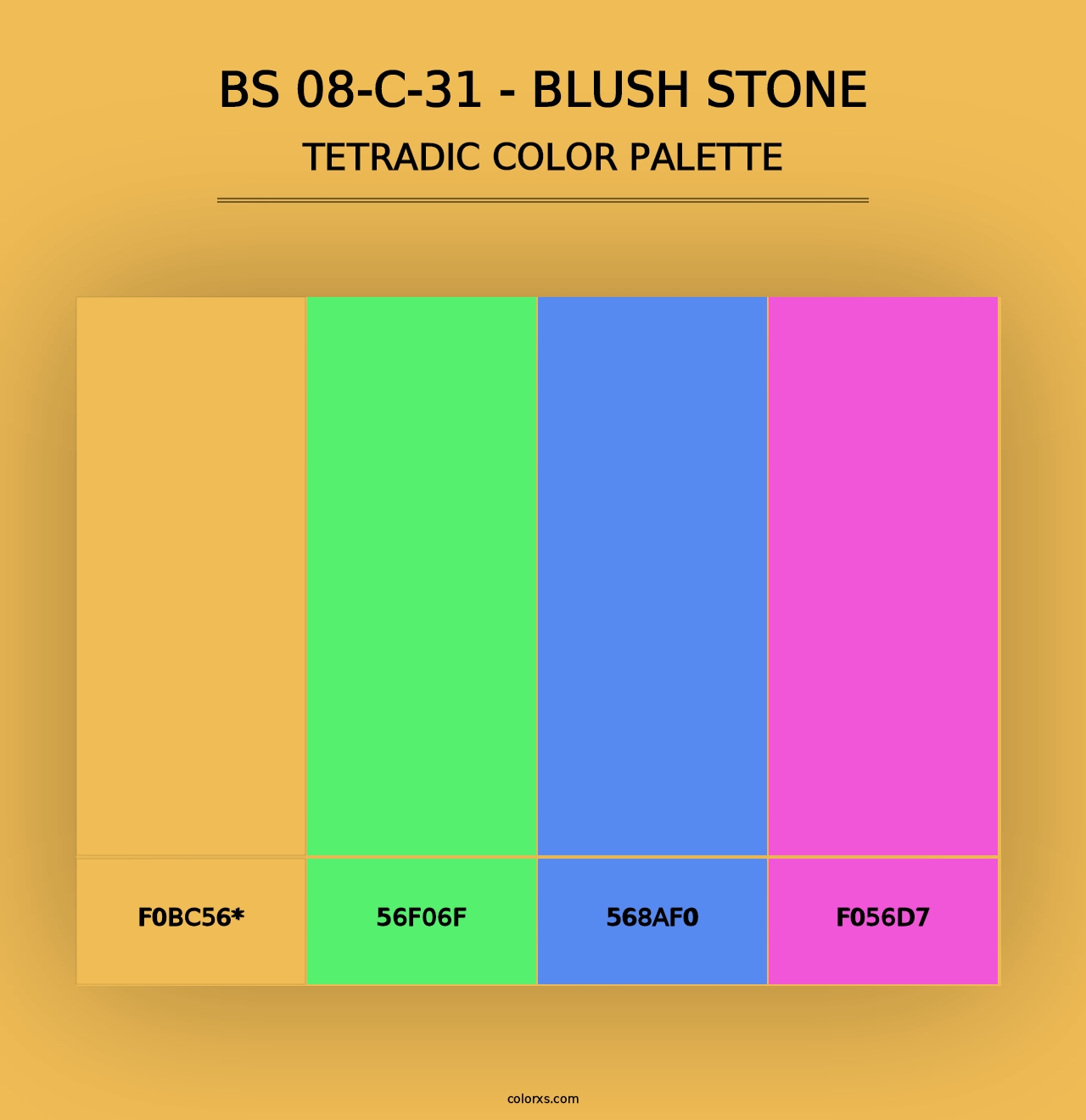 BS 08-C-31 - Blush Stone - Tetradic Color Palette