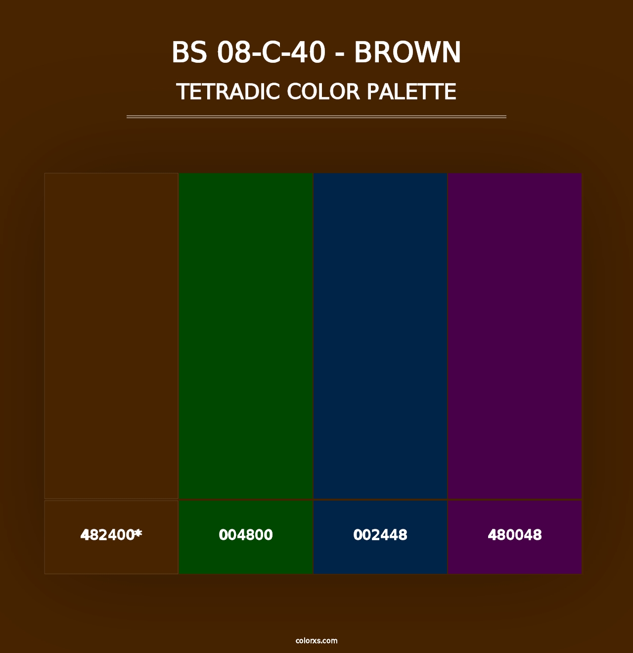 BS 08-C-40 - Brown - Tetradic Color Palette