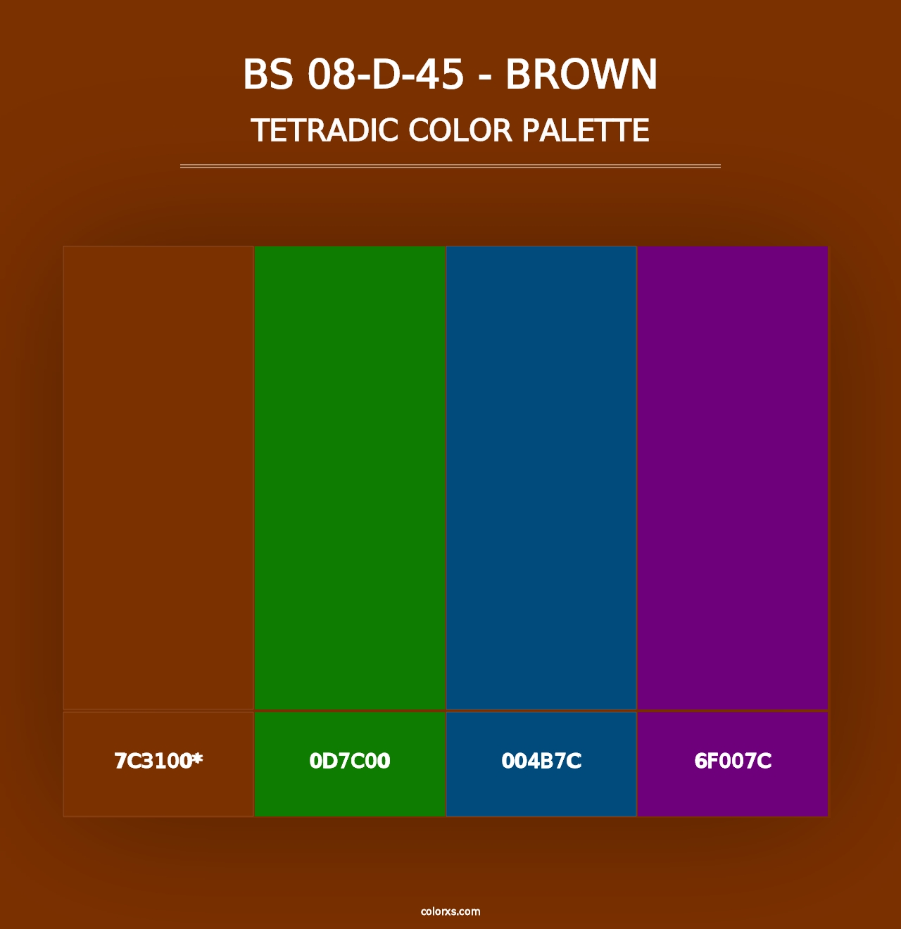 BS 08-D-45 - Brown - Tetradic Color Palette