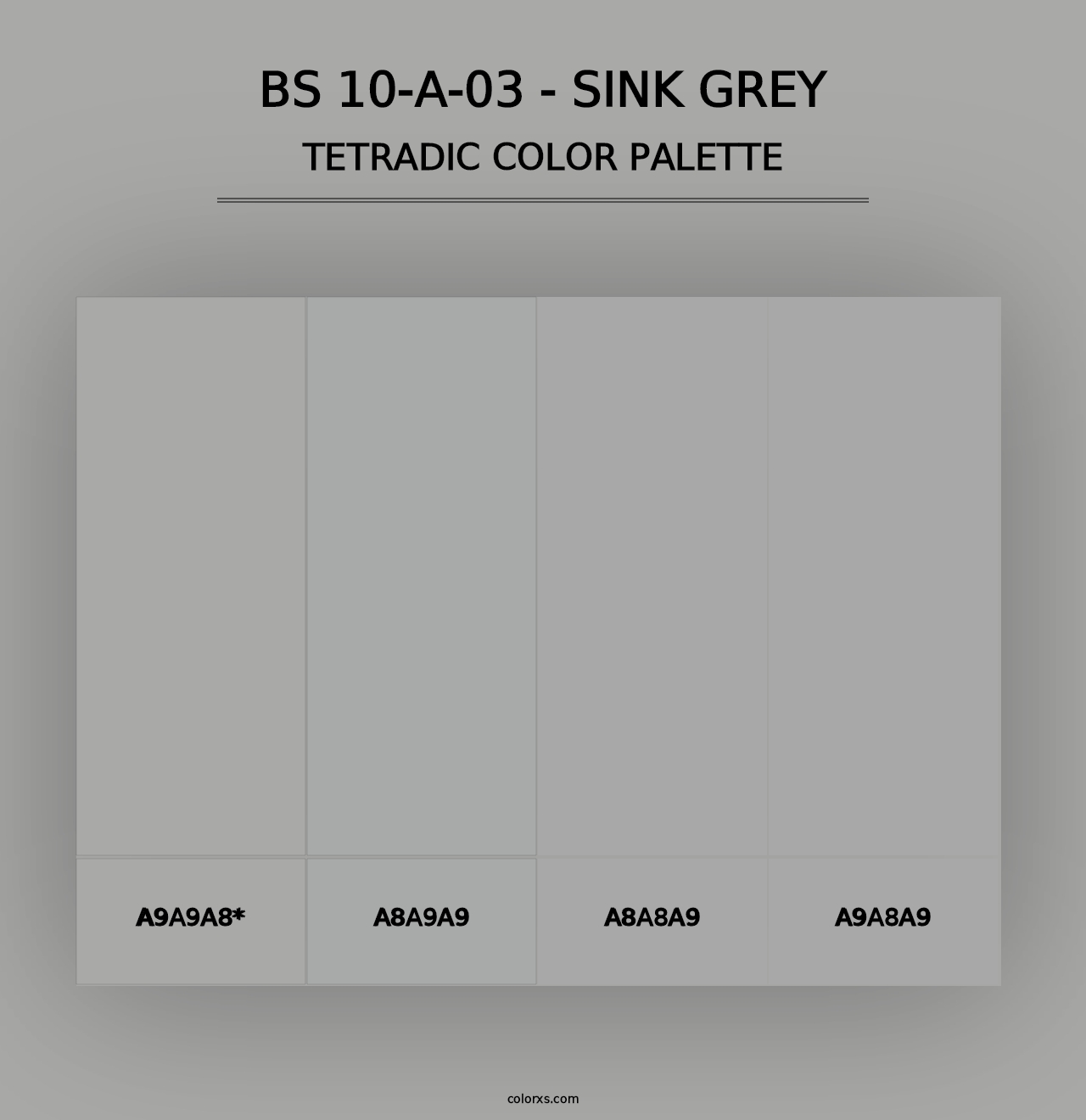 BS 10-A-03 - Sink Grey - Tetradic Color Palette