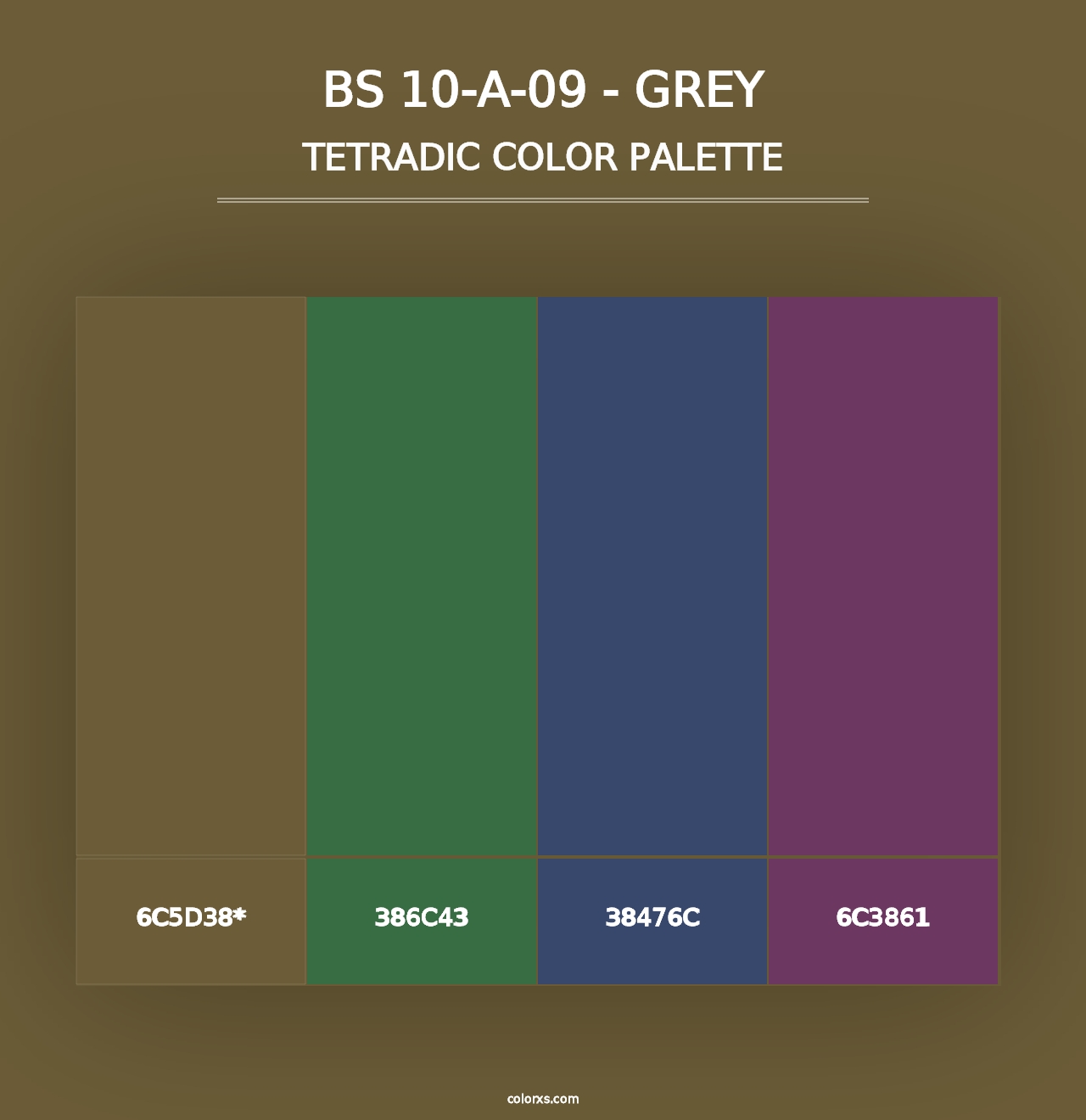 BS 10-A-09 - Grey - Tetradic Color Palette