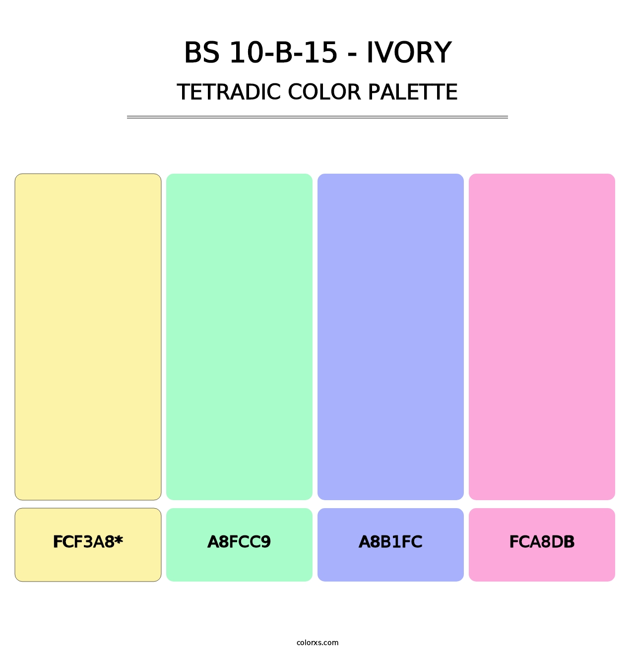 BS 10-B-15 - Ivory - Tetradic Color Palette