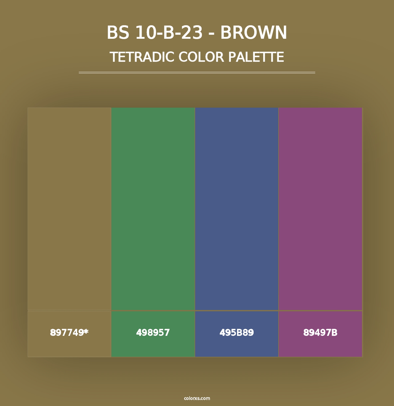 BS 10-B-23 - Brown - Tetradic Color Palette