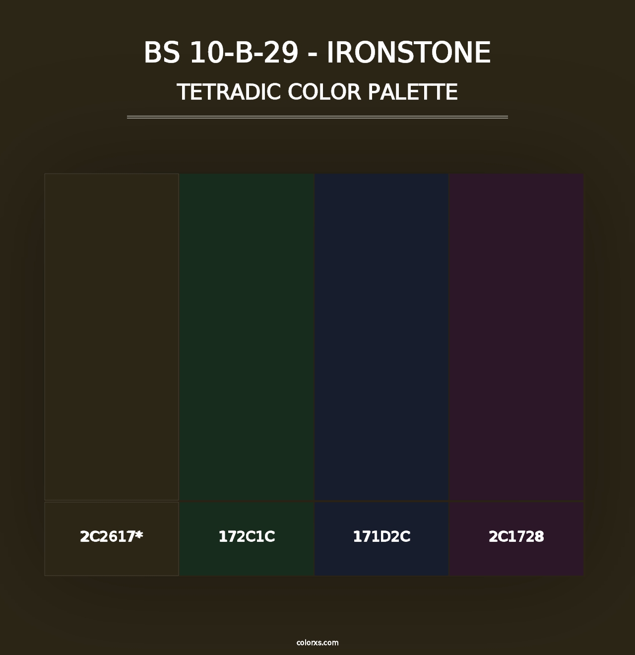 BS 10-B-29 - Ironstone - Tetradic Color Palette