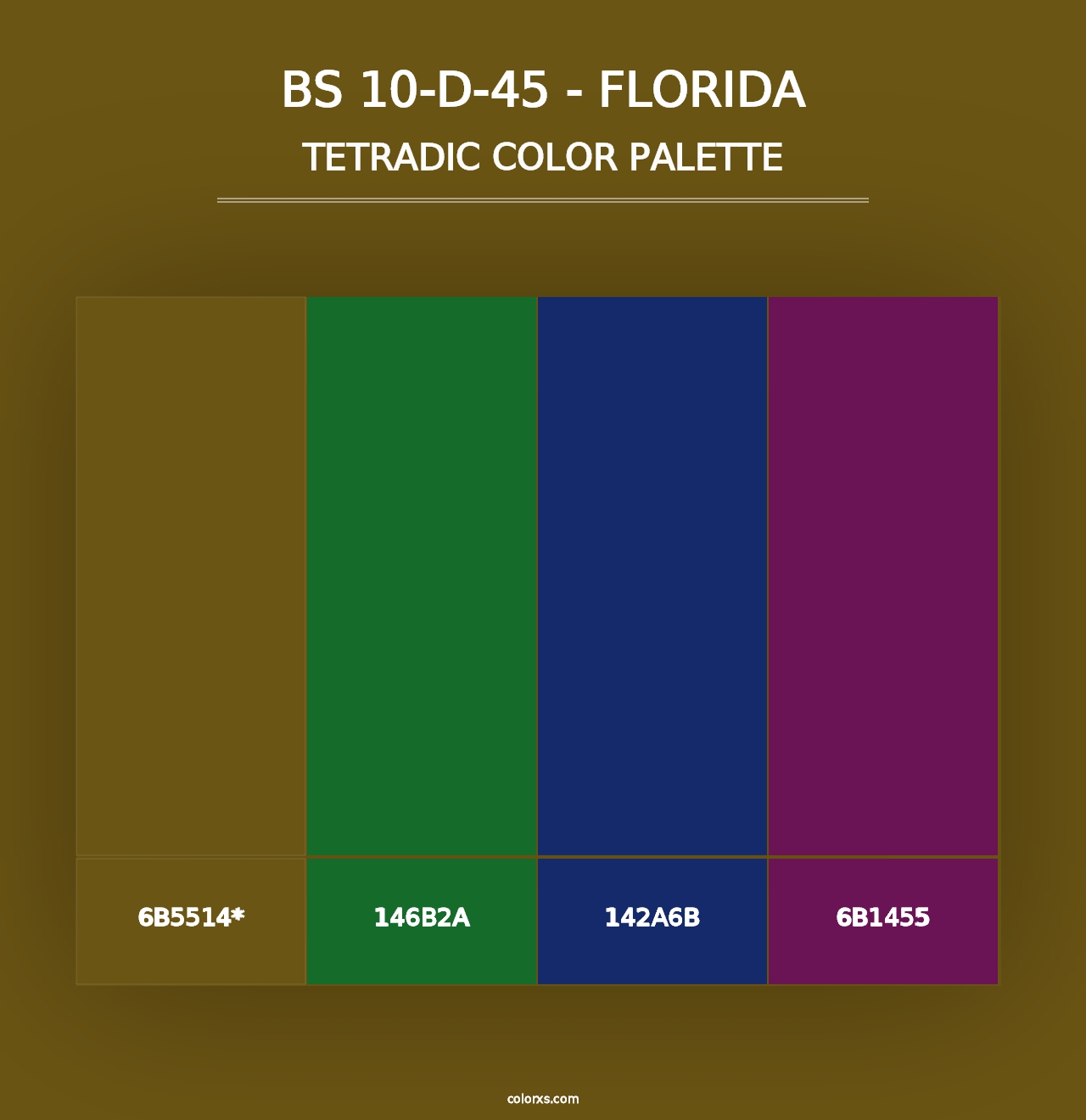 BS 10-D-45 - Florida - Tetradic Color Palette