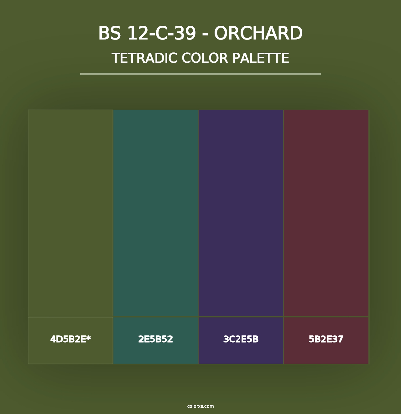 BS 12-C-39 - Orchard - Tetradic Color Palette