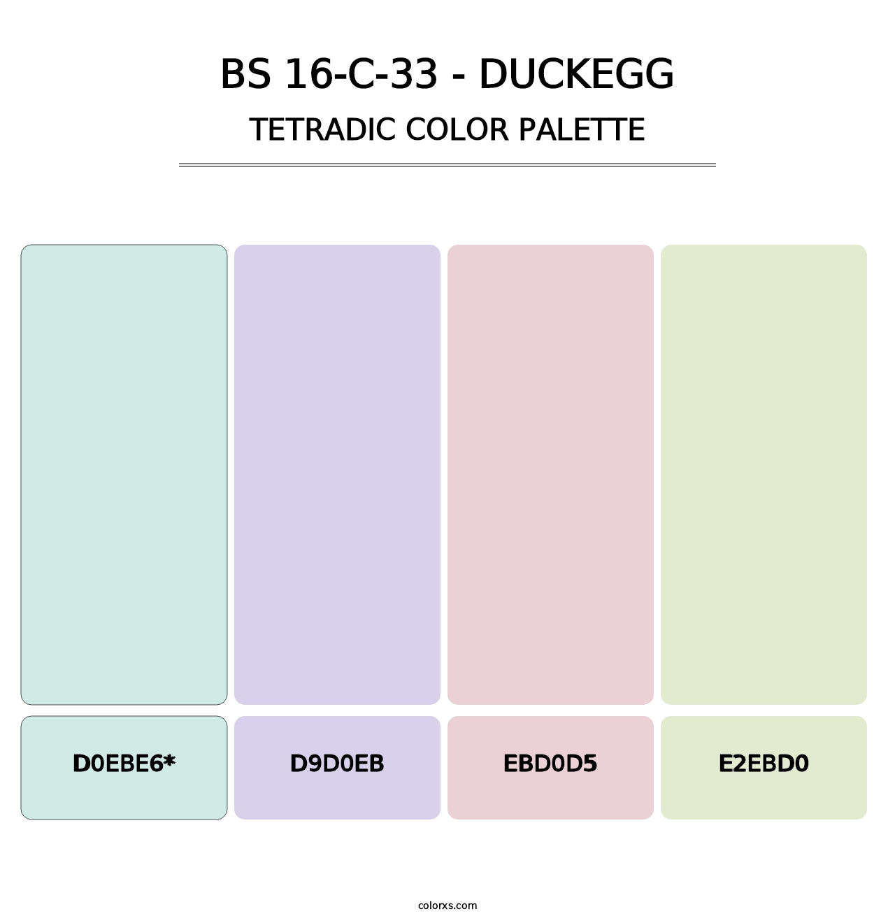 BS 16-C-33 - Duckegg - Tetradic Color Palette