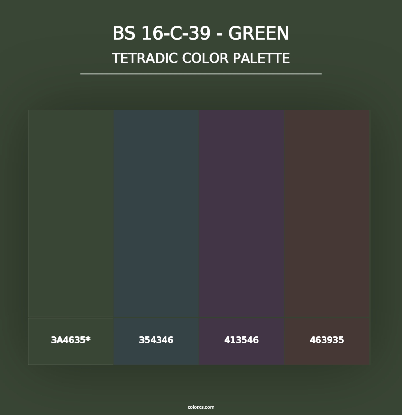 BS 16-C-39 - Green - Tetradic Color Palette