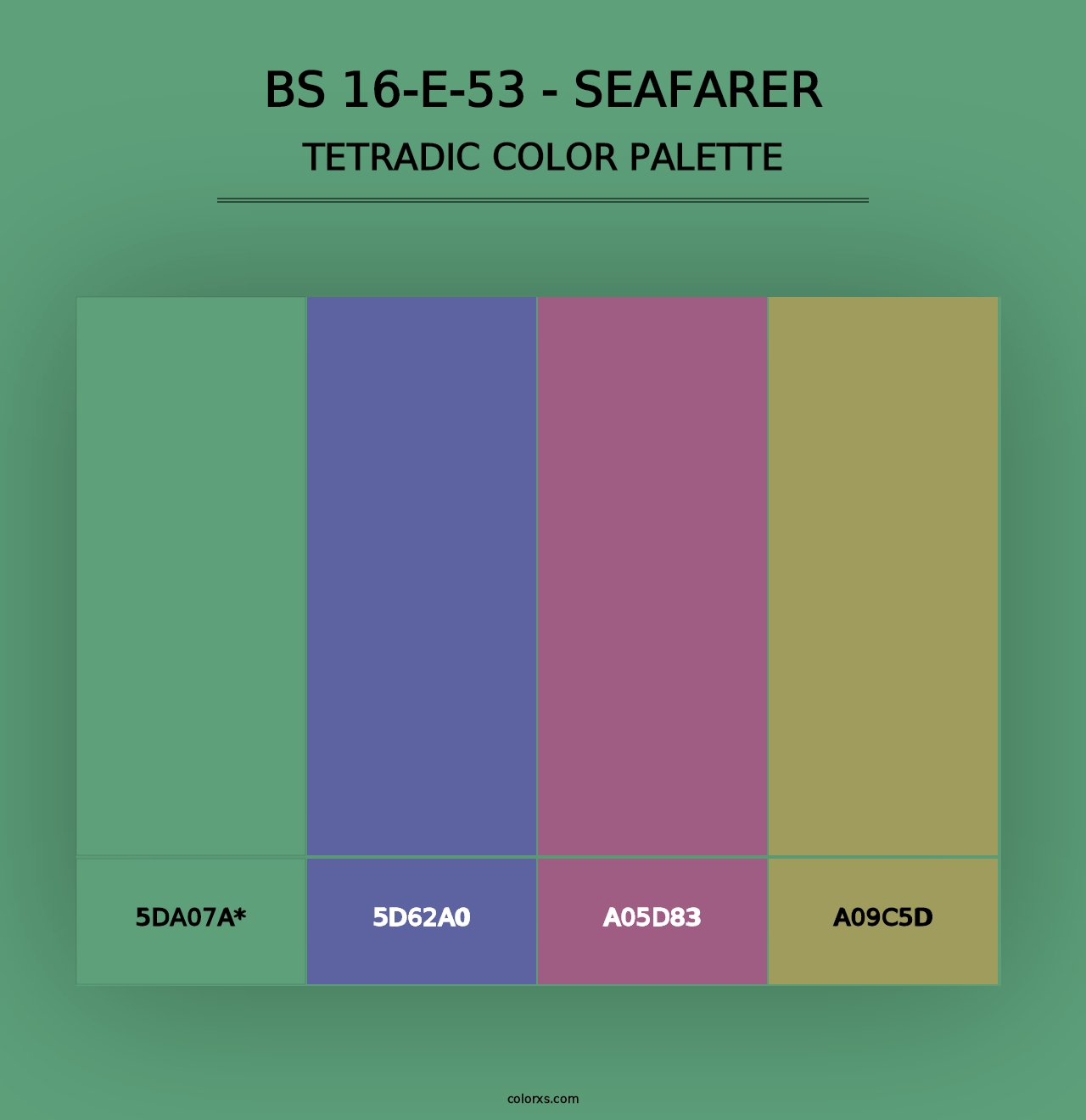 BS 16-E-53 - Seafarer - Tetradic Color Palette