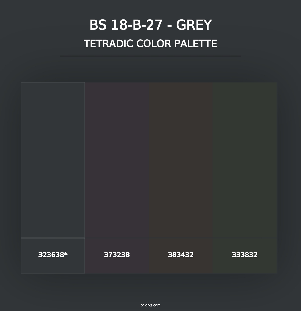 BS 18-B-27 - Grey - Tetradic Color Palette